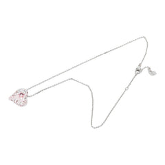 スワロフスキー ハート モチーフ ネックレス シルバー ピンク メタル ラインストーン レディース SWAROVSKI 【中古】