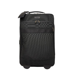 コーチ キャリーバッグ キャリーケース ブラック キャンバス レザー メンズ COACH 【中古】
