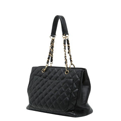 シャネル マトラッセ ココマーク GST チェーン トートバッグ ショルダーバッグ ブラック キャビアスキン レディース CHANEL 【中古】
