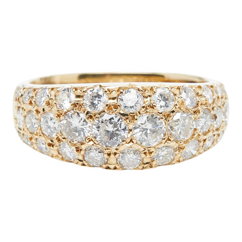 K18YG イエローゴールド ダイヤ1.54ct リング 指輪 レディース 12号 【中古】