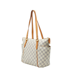 ルイ ヴィトン ダミエ アズール トータリーPM トートバッグ N51261 ホワイト PVC レザー レディース LOUIS VUITTON 【中古】