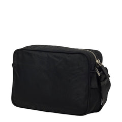 プラダ 三角ロゴプレート ショルダーバッグ BT0167 ブラック ナイロン レディース PRADA 【中古】