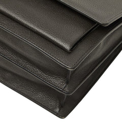 サンローラン YSLロゴ サンセット ミディアム チェーン ショルダーバッグ 442906 グレー レザー レディース SAINT LAURENT 【中古】