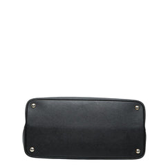 プラダ 三角ロゴプレート トートバッグ ハンドバッグ ブラック サフィアーノレザー レディース PRADA 【中古】