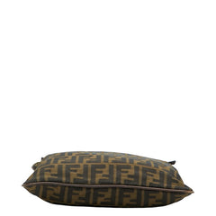 フェンディ ズッカ 斜め掛け ショルダーバッグ 7VA255 カーキ ブラウン ナイロン レザー レディース FENDI 【中古】