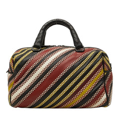 ボッテガヴェネタ ハンドバッグ ミニボストンバッグ マルチカラー レザー レディース BOTTEGAVENETA 【中古】