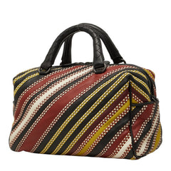 ボッテガヴェネタ ハンドバッグ ミニボストンバッグ マルチカラー レザー レディース BOTTEGAVENETA 【中古】