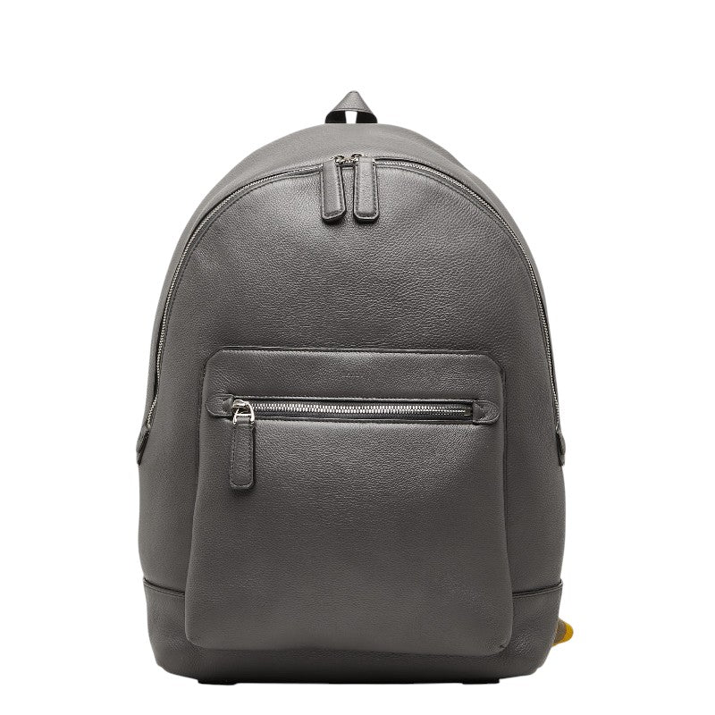 バリー リュック デイパック バックパック グレー レザー メンズ BALLY 【中古】