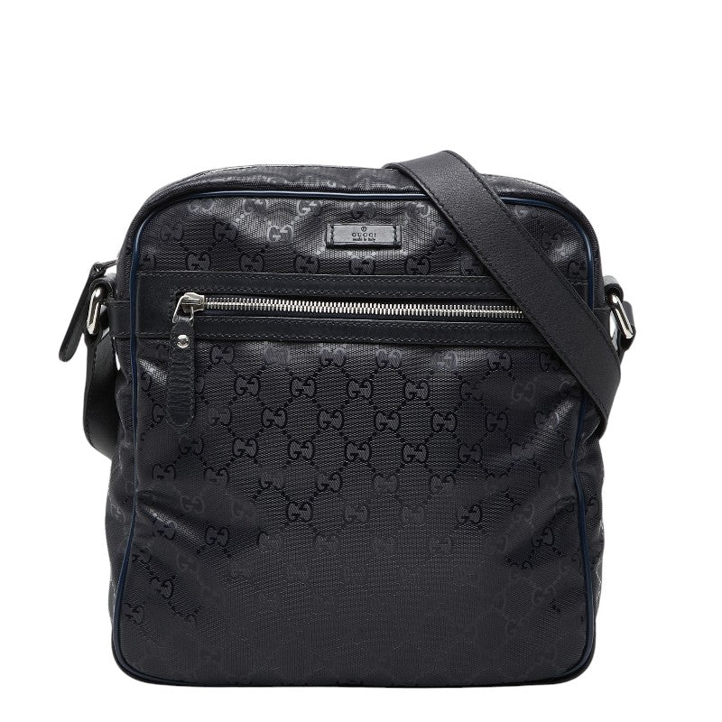 グッチ GGインプリメ 斜めがけ ショルダーバッグ 201448 ブラック PVC レザー メンズ GUCCI 【中古】