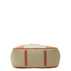 ロエベ アナグラム トートバッグ ショルダーバッグ 340712 ベージュ オレンジ キャンバス レザー レディース LOEWE 【中古】