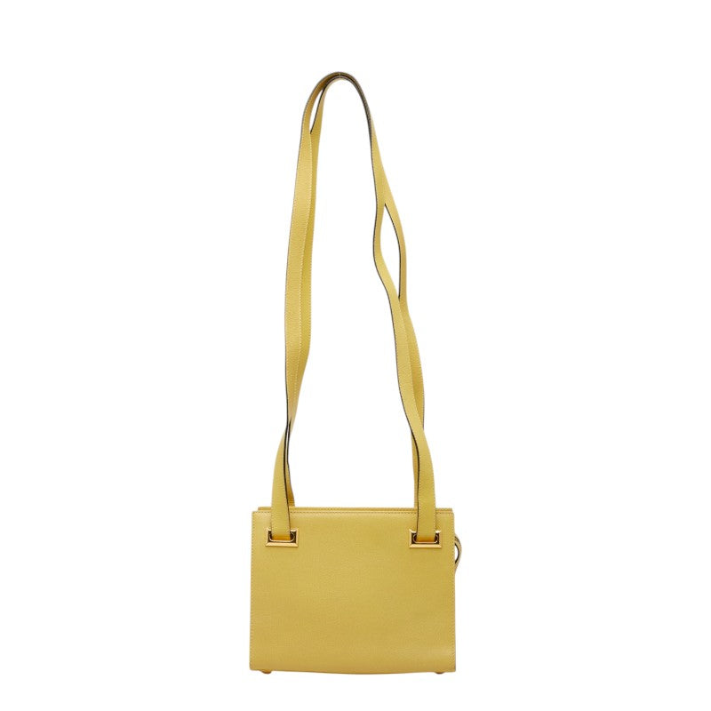 サルヴァトーレフェラガモ ハンドバッグ ショルダーバッグ E212709 イエロー系 レザー レディース Salvatore Ferragamo 【中古】