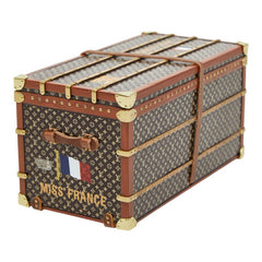 ルイ ヴィトン モノグラム ミス フランス トランク ノベルティ オブジェ ペーパーウェイト M99408 ブラウン アルミ レザー レディース LOUIS VUITTON 【中古】