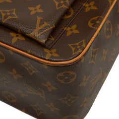 ルイ ヴィトン モノグラム エクサントリ シテ ハンドバッグ M51161 ブラウン PVC レザー レディース LOUIS VUITTON 【中古】