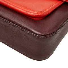 フェンディ チェーンショルダーバック 8BR677 レッド ボルドー レザー レディース FENDI 【中古】
