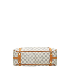 ルイ ヴィトン ダミエ アズール ストレーザPM ハンドバッグ トートバッグ N42220 ホワイト アイボリー PVC レザー レディース LOUIS VUITTON 【中古】