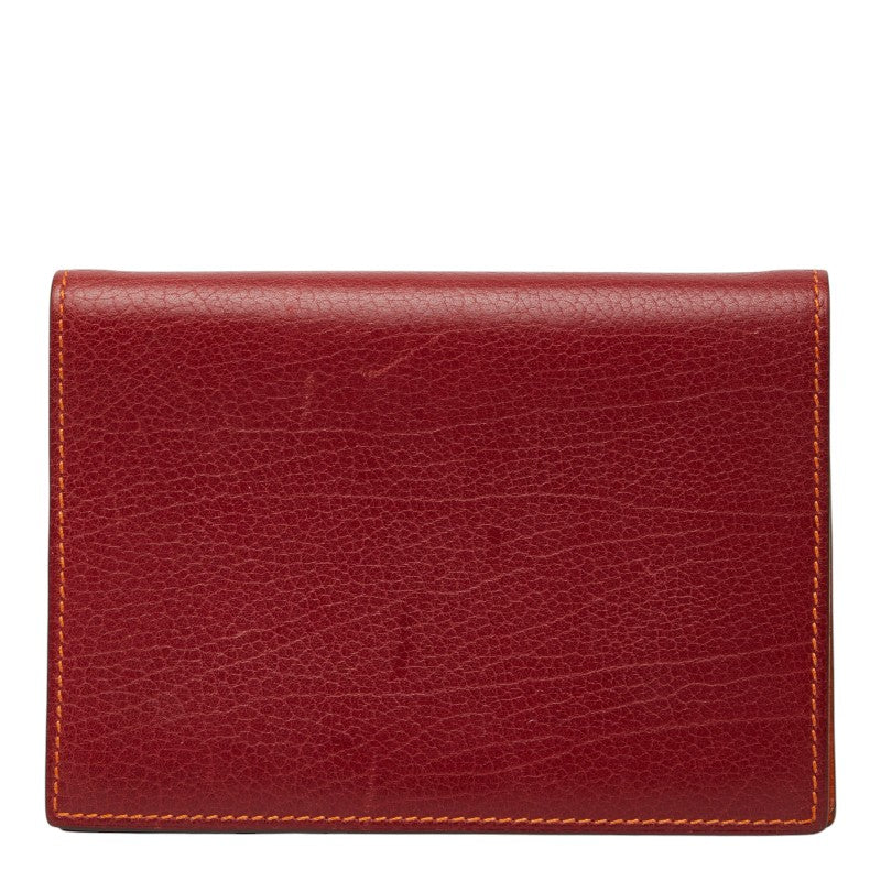 エルメス アジェンダGM 手帳カバー レッド レザー レディース HERMES 【中古】