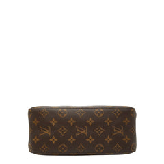 ルイ ヴィトン モノグラム ルーピングMM ワンショルダーバッグ ハンドバッグ M51146 ブラウン PVC レザー レディース LOUIS VUITTON 【中古】