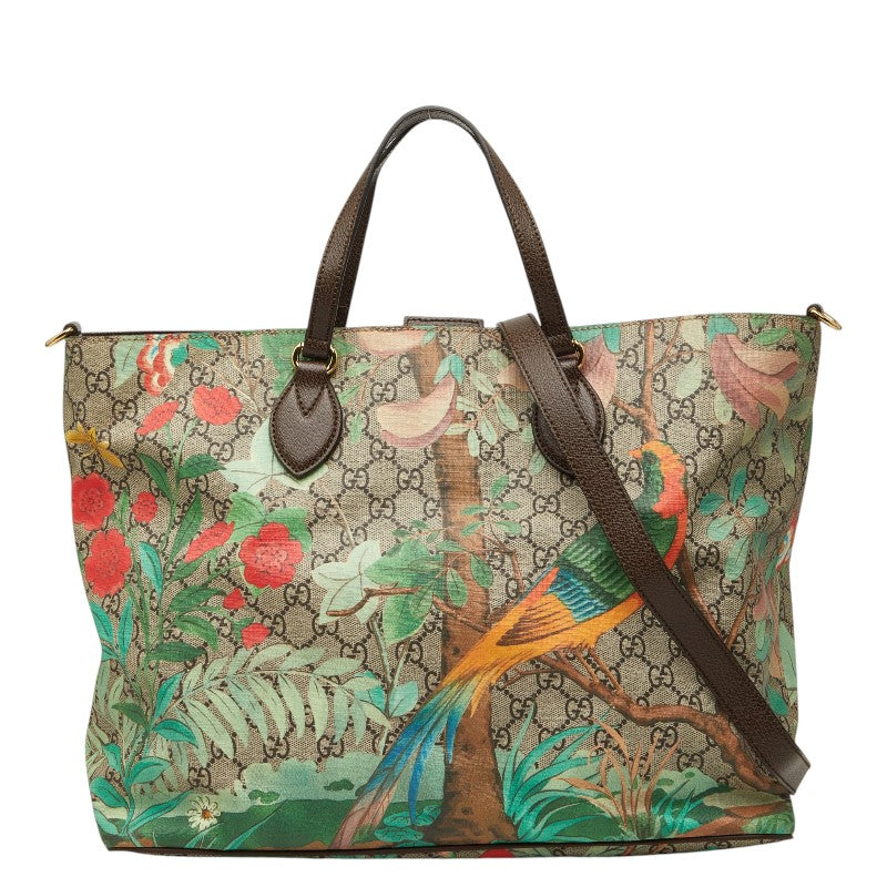 グッチ GGスプリーム ティアン トートバッグ ショルダーバッグ 2WAY 453705 マルチカラー PVC レザー レディース GUCCI 【中古】