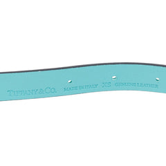 ティファニー ロゴ 首輪 犬 ペット ブルー レザー レディース TIFFANY&Co. 【中古】