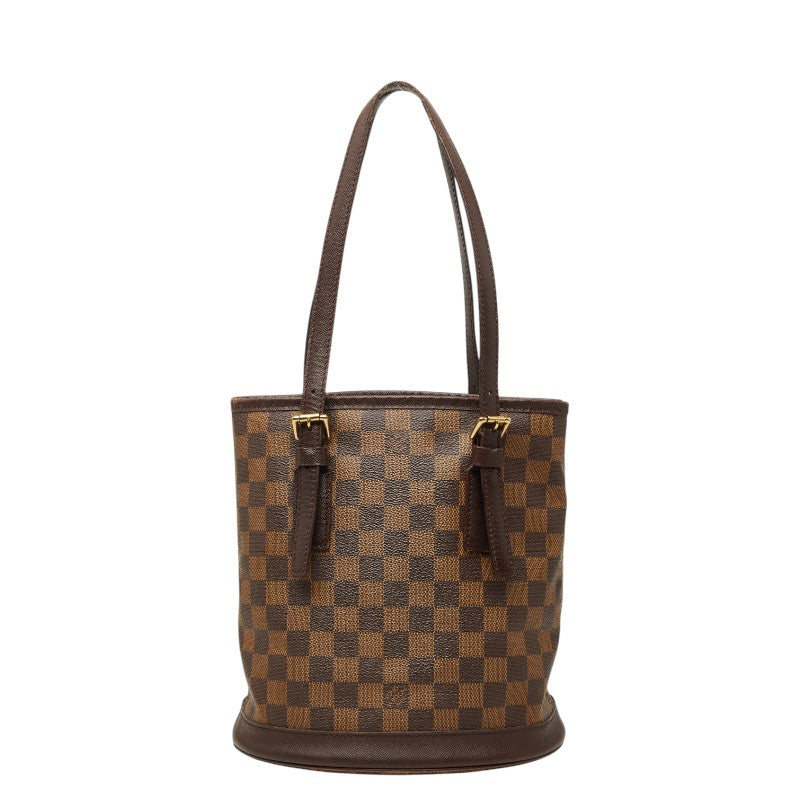 ルイ ヴィトン ダミエ マレ トートバッグ ショルダーバッグ バケツバッグ N42240 ブラウン PVC レザー レディース LOUIS VUITTON 【中古】