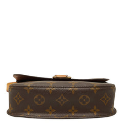ルイ ヴィトン モノグラム サンクルーMM 斜め掛け ショルダーバッグ M51243 ブラウン PVC レザー レディース LOUIS VUITTON 【中古】