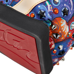 クリスチャンルブタン エクスプローラーファンク スカル バックパック リュック マルチカラー ナイロン レザー ラバー レディース Christian Louboutin 【中古】