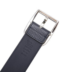 グッチ ベルト 85・34 449716 ネイビー レザー メンズ GUCCI 【中古】