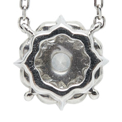 Pt900 プラチナ Pt850 プラチナ ダイヤ0.120ct エクセルコダイヤモンド フラワーモチーフ ペンダント ネックレス レディース 【中古】