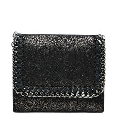 ステラマッカートニー ファラベラ 三つ折り財布 ブラック ポリエステル シャギーディア レディース Stella McCartney 【中古】