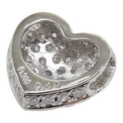 Pt900 プラチナ ダイヤ0.40ct ハート モチーフ ペンダントトップ ネックレス レディース 【中古】
