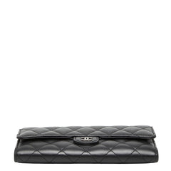 シャネル ココマーク マトラッセ 二つ折り 長財布 ブラック レザー レディース CHANEL 【中古】