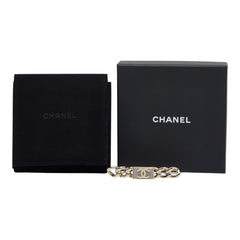シャネル ココマーク チェーン モチーフ バレッタ ゴールド メッキ ラインストーン レディース CHANEL 【中古】