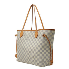 ルイ ヴィトン ダミエ ネヴァーフルMM トートバッグ ショルダーバッグ N51107 ホワイト アイボリー PVC レザー レディース LOUIS VUITTON 【中古】