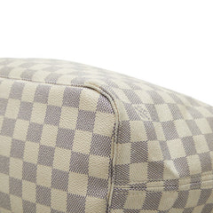 ルイ ヴィトン ダミエ ネヴァーフルMM トートバッグ ショルダーバッグ N51107 ホワイト アイボリー PVC レザー レディース LOUIS VUITTON 【中古】