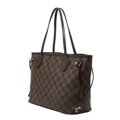 ルイ ヴィトン ダミエ ネヴァーフルPM トートバッグ ハンドバッグ N41359 ブラウン PVC レザー レディース LOUIS VUITTON 【中古】