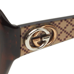 グッチ インターロッキングG サングラス GG3178/K/S ブラウン プラスチック レディース GUCCI 【中古】