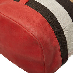 バーバリー チェック リュック バックパック ベージュ マルチカラー キャンバス レザー レディース BURBERRY 【中古】