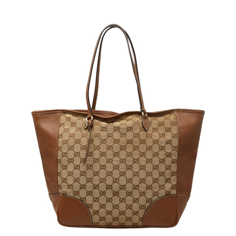 グッチ GGキャンバス ブリー トートバッグ 323671 ベージュ ブラウン キャンバス レザー レディース GUCCI 【中古】