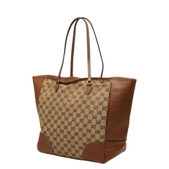 グッチ GGキャンバス ブリー トートバッグ 323671 ベージュ ブラウン キャンバス レザー レディース GUCCI 【中古】