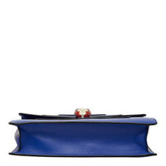 ブルガリ セルペンティ フォーエバー チェーンショルダーバッグ ブルー レザー レディース BVLGARI 【中古】