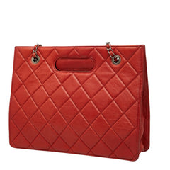 シャネル 2.55 ココマーク マトラッセ チェーンショルダーバッグ ハンドバッグ 2WAY レッド レザー レディース CHANEL 【中古】