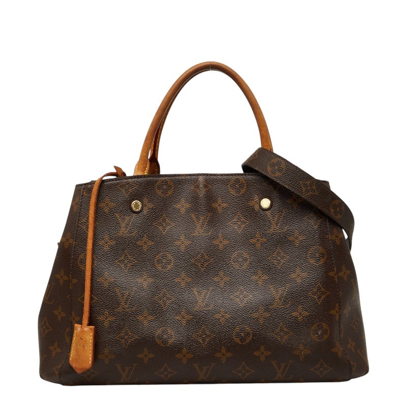 ルイ ヴィトン モノグラム モンテーニュBB ハンドバッグ ショルダーバッグ 2WAY M41055 ブラウン PVC レザー レディース LOUIS VUITTON 【中古】