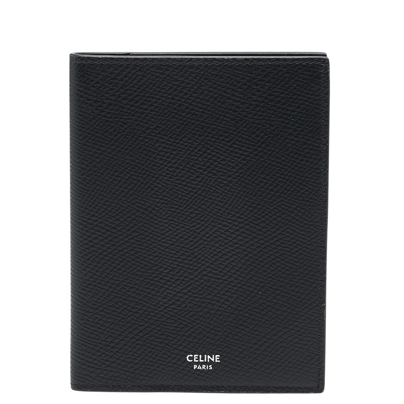 セリーヌ パスポートケース ブラック レザー メンズ CELINE 【中古】
