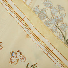 エルメス カレ90 Quai aux Fleurs 花咲く海岸通り スカーフ イエロー シルク レディース HERMES 【中古】