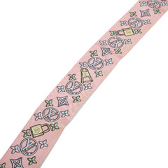 ルイ ヴィトン バンドー BB ビジュエルド ツイリー スカーフ M77695 ピンク シルク レディース LOUIS VUITTON 【中古】