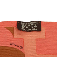 エルメス ツイリー Capitales キャピタルズ スカーフ ピンク マルチカラー シルク レディース HERMES 【中古】