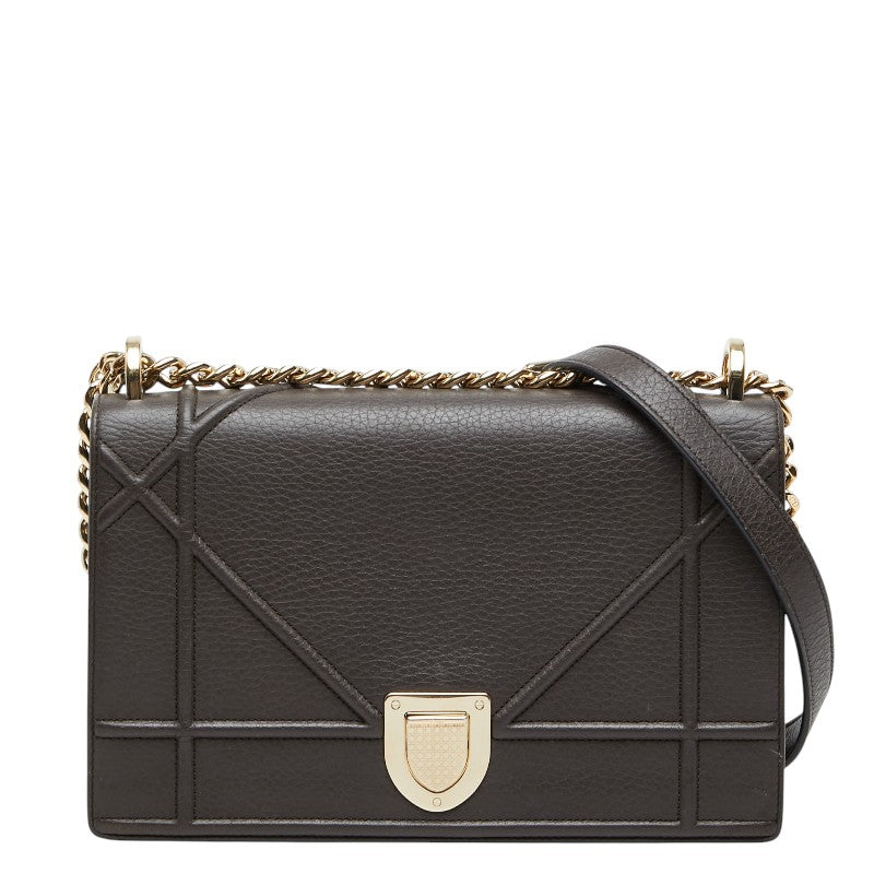 ディオール ディオラマ チェーンショルダーバッグ ブラウン レザー レディース Dior 【中古】