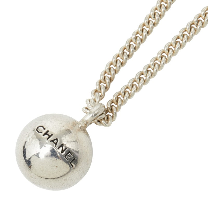 シャネル ロゴ ボール ネックレス シルバー メタル レディース CHANEL 【中古】
