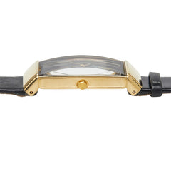 サンローラン YSLロゴ 腕時計 5421-H0551Y クオーツ ブラック文字盤 レザー メッキ GP レディース SAINT LAURENT 【中古】