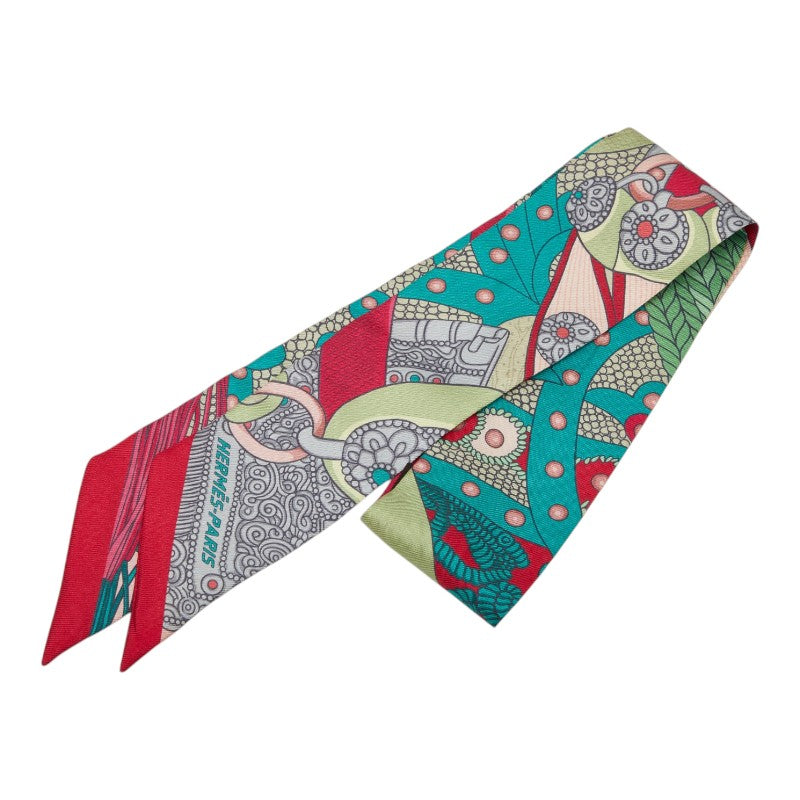 エルメス ツイリー SELLE DE DIGNITAIRE 高官の鞍 スカーフ マルチカラー シルク レディース HERMES 【中古】